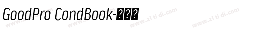 GoodPro CondBook字体转换